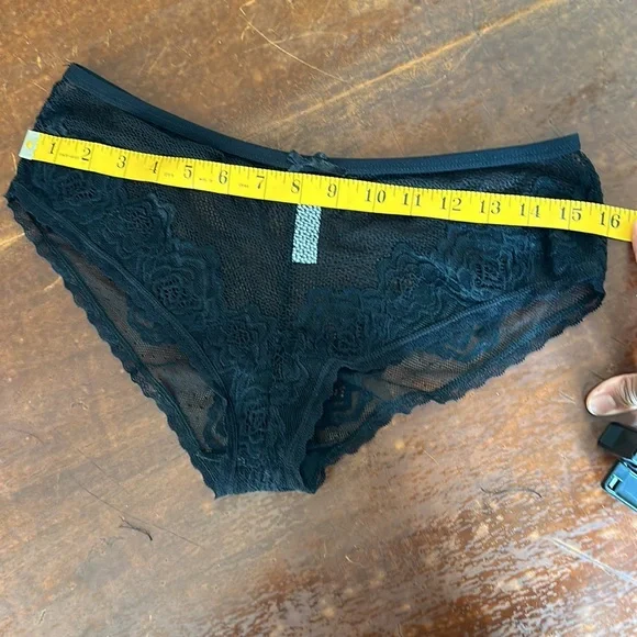 Lace Black Panties Lace Rose Design Size XL - Picture 8 of 10